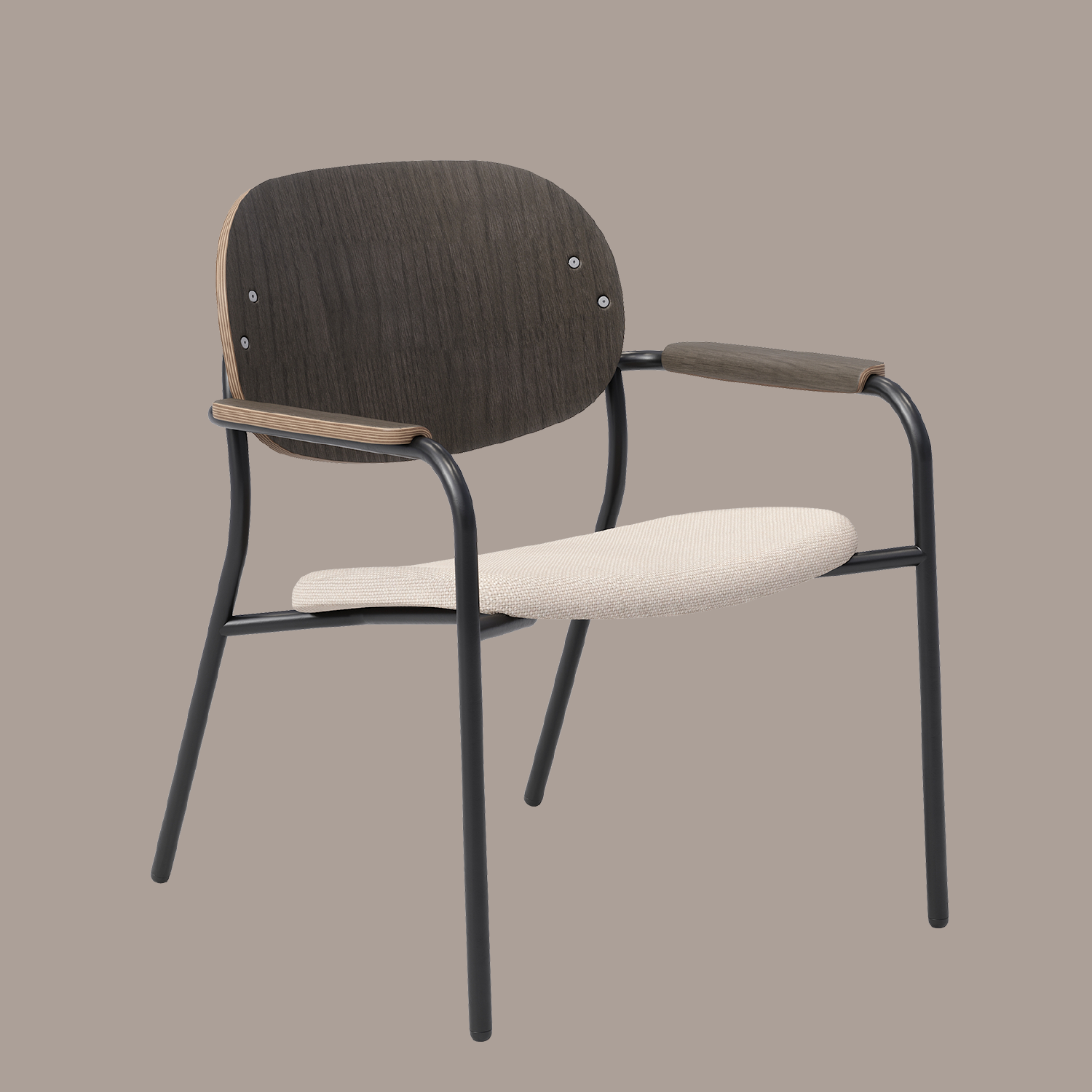 Tioga lounge chair with arms, design by Union Design